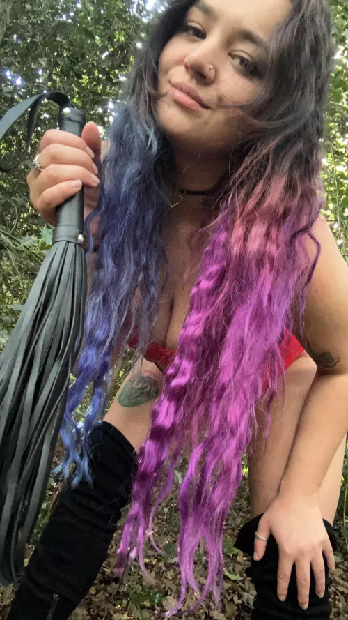 I’ve got your whip master, you’ll have to catch & punish me if you want to breed from this brat