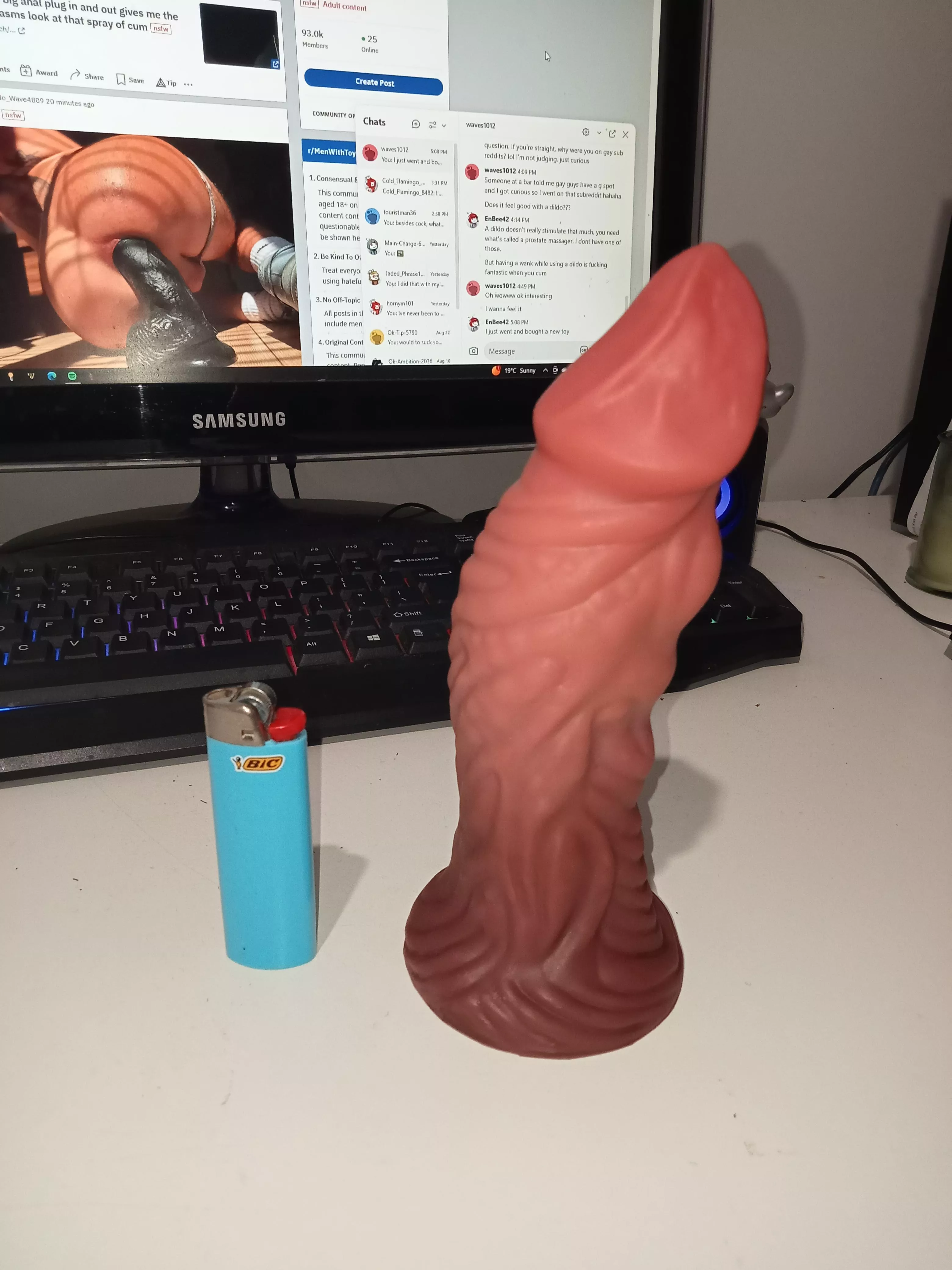 Just got a new toy. Can't wait to try it tonight. Never had one this thick before