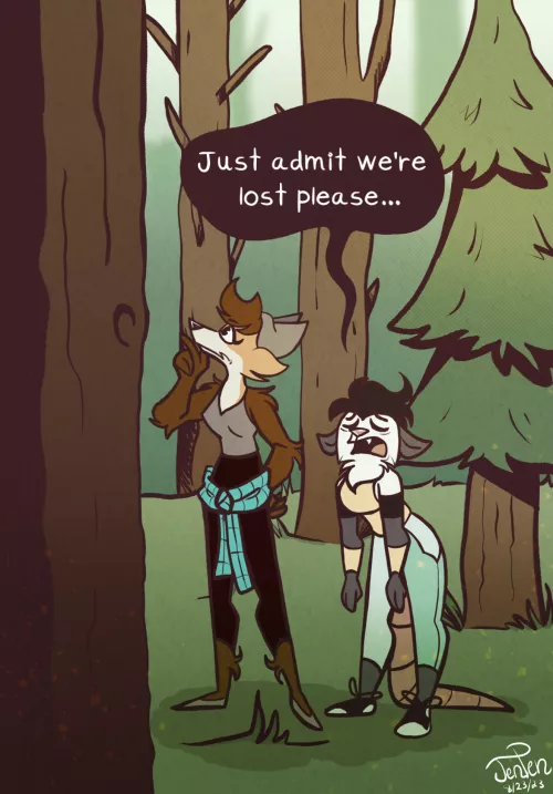 Man, I had just finished the first 12 pages of my comic. I decided to take a break and make this simple illustration with the two main characters.