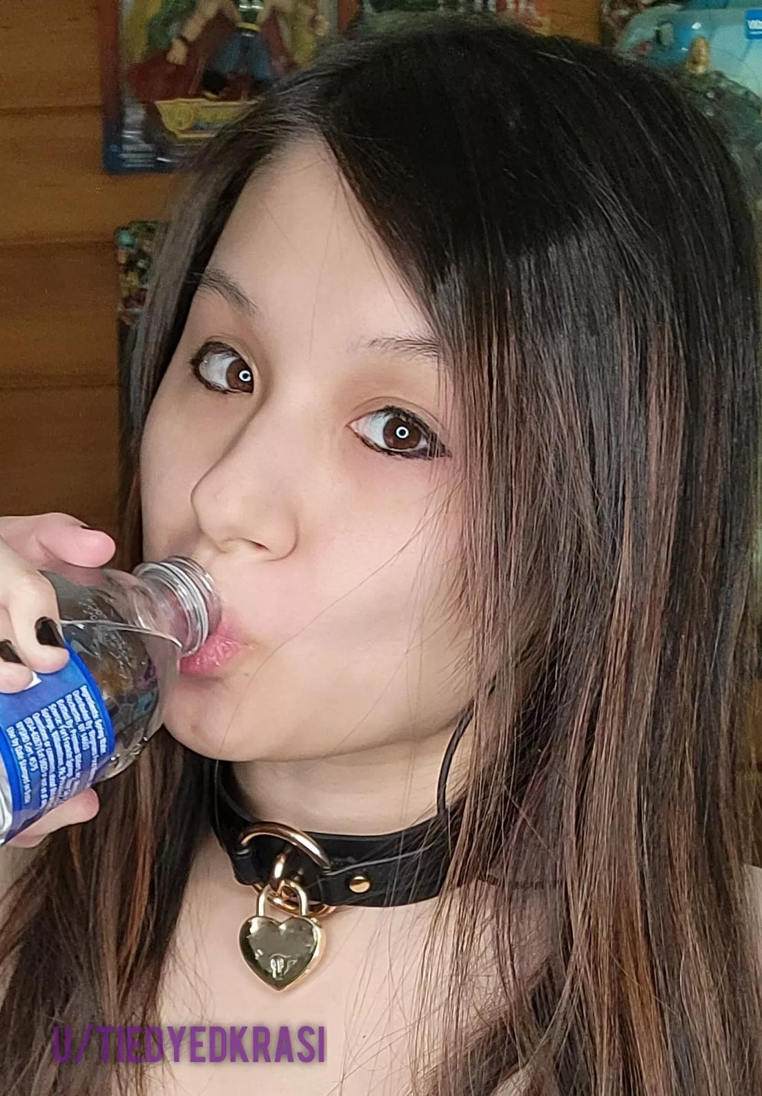 My face as I sip water