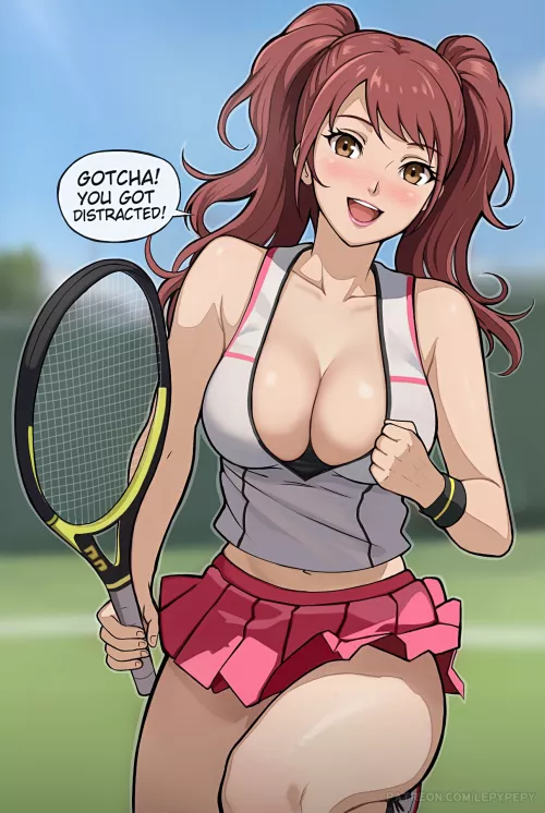 Rise playing tennis (LepyPepy)