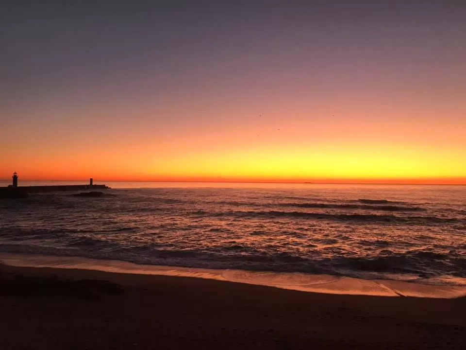 sunset in matosinhos, portugal