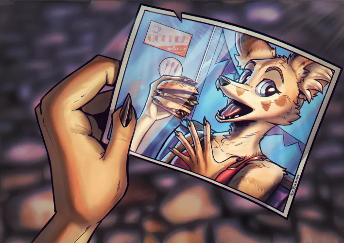 Wanna grab some burgers later? (Art by NebananArt)