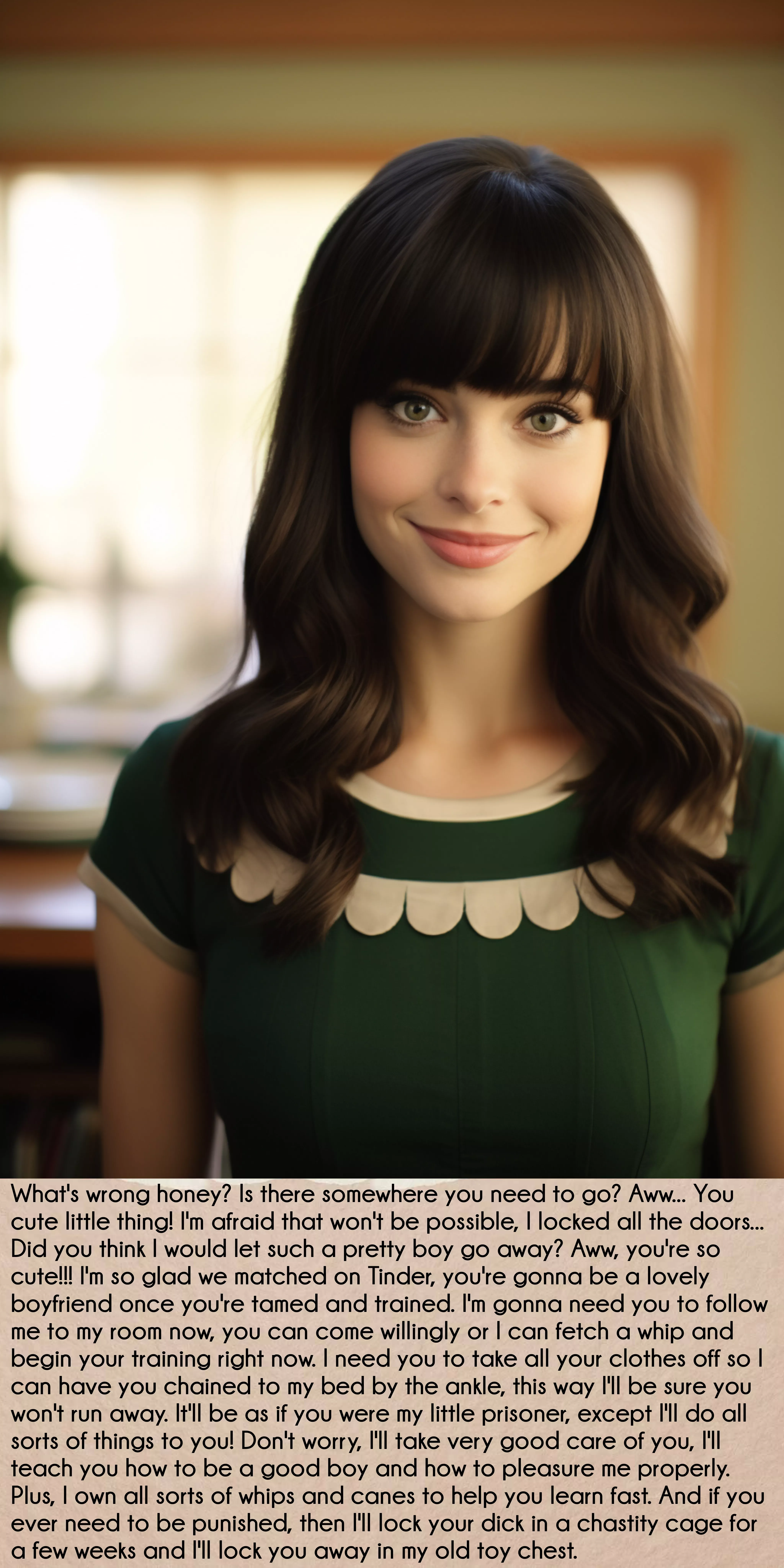 All the doors are locked, you've got nowhere to go, sweetheart