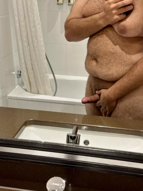 Checked into my hotel room and took my clothes off