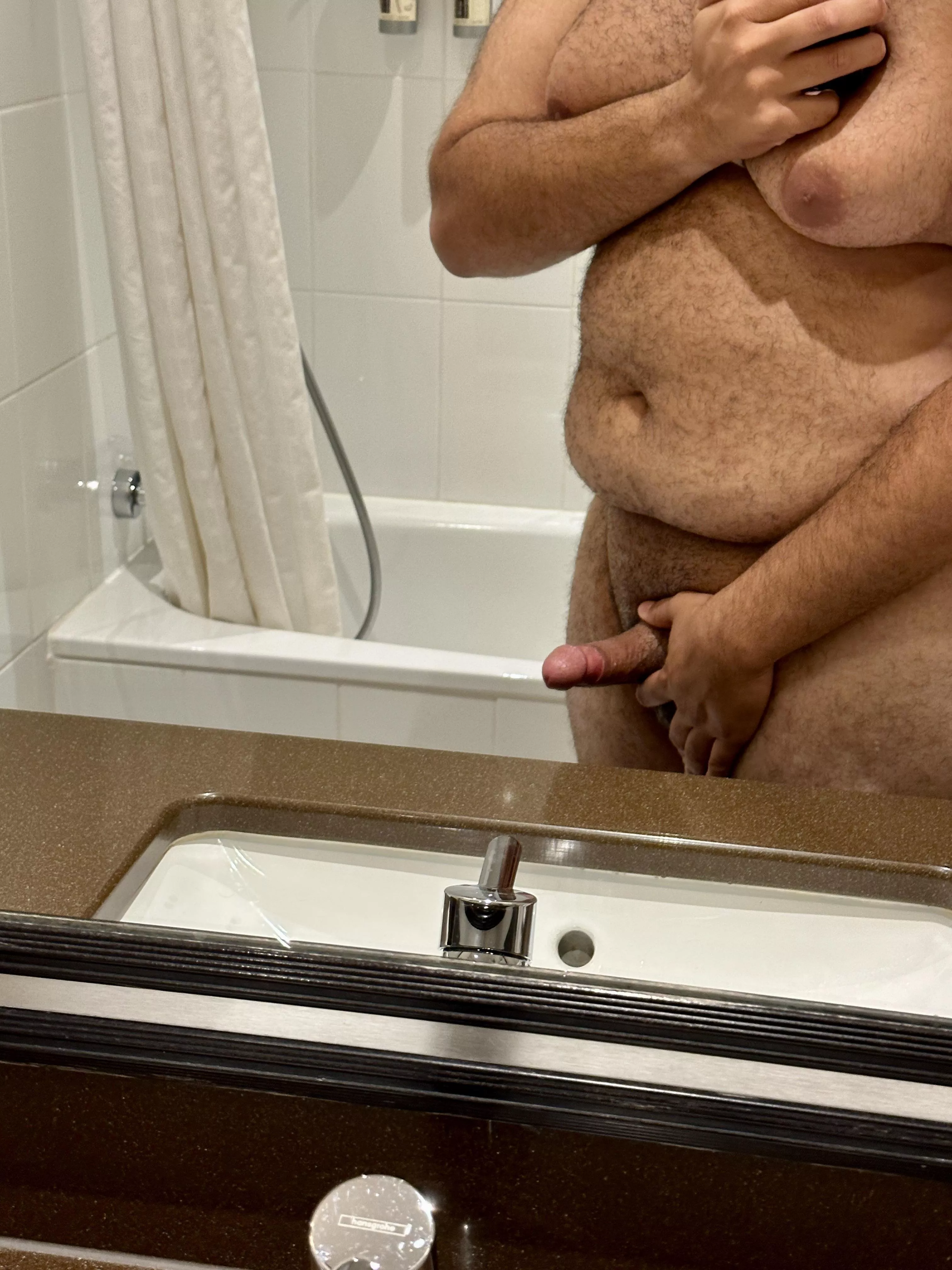 Checked into my hotel room and took my clothes off