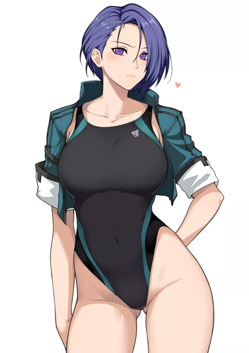 Curvy Shamir Nevrand is Flaunting her Black Competition Swimsuit [Fire Emblem] (Halcon)