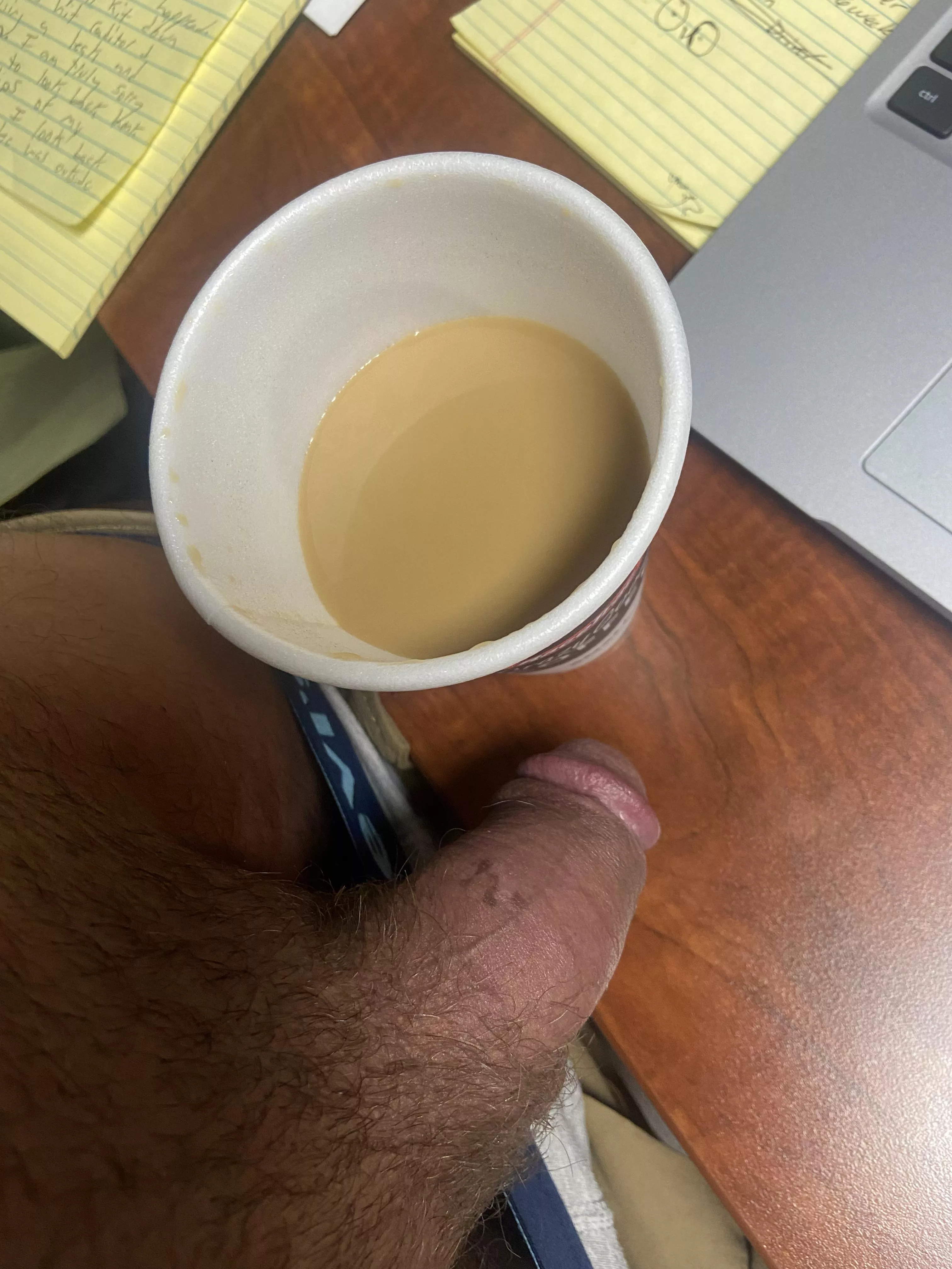 Gas station coffee, better than nothing. At the office early this morning.
