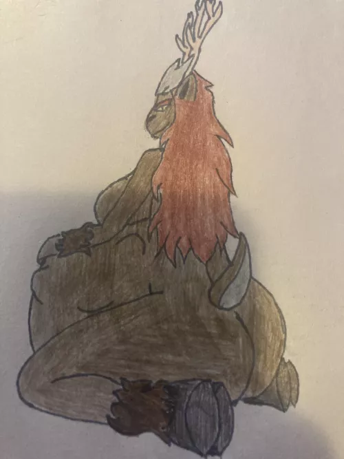 {image} Here we got Freya relaxing after just having herself a nice meal after a long day. (OC)