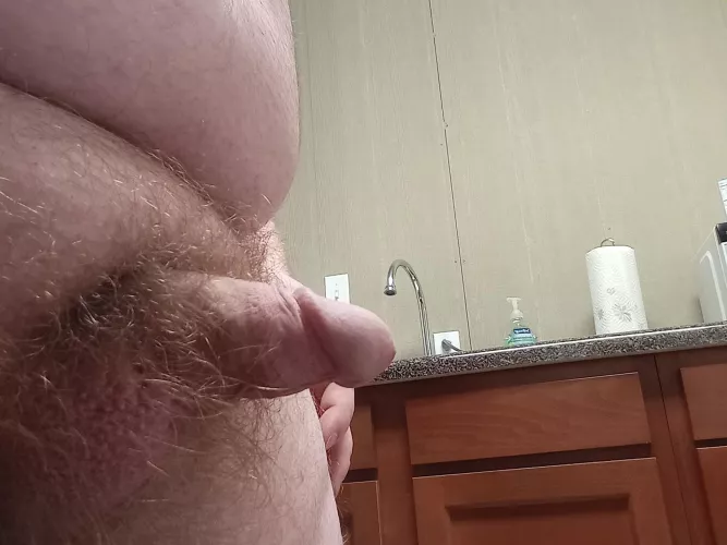 My little guy out at work