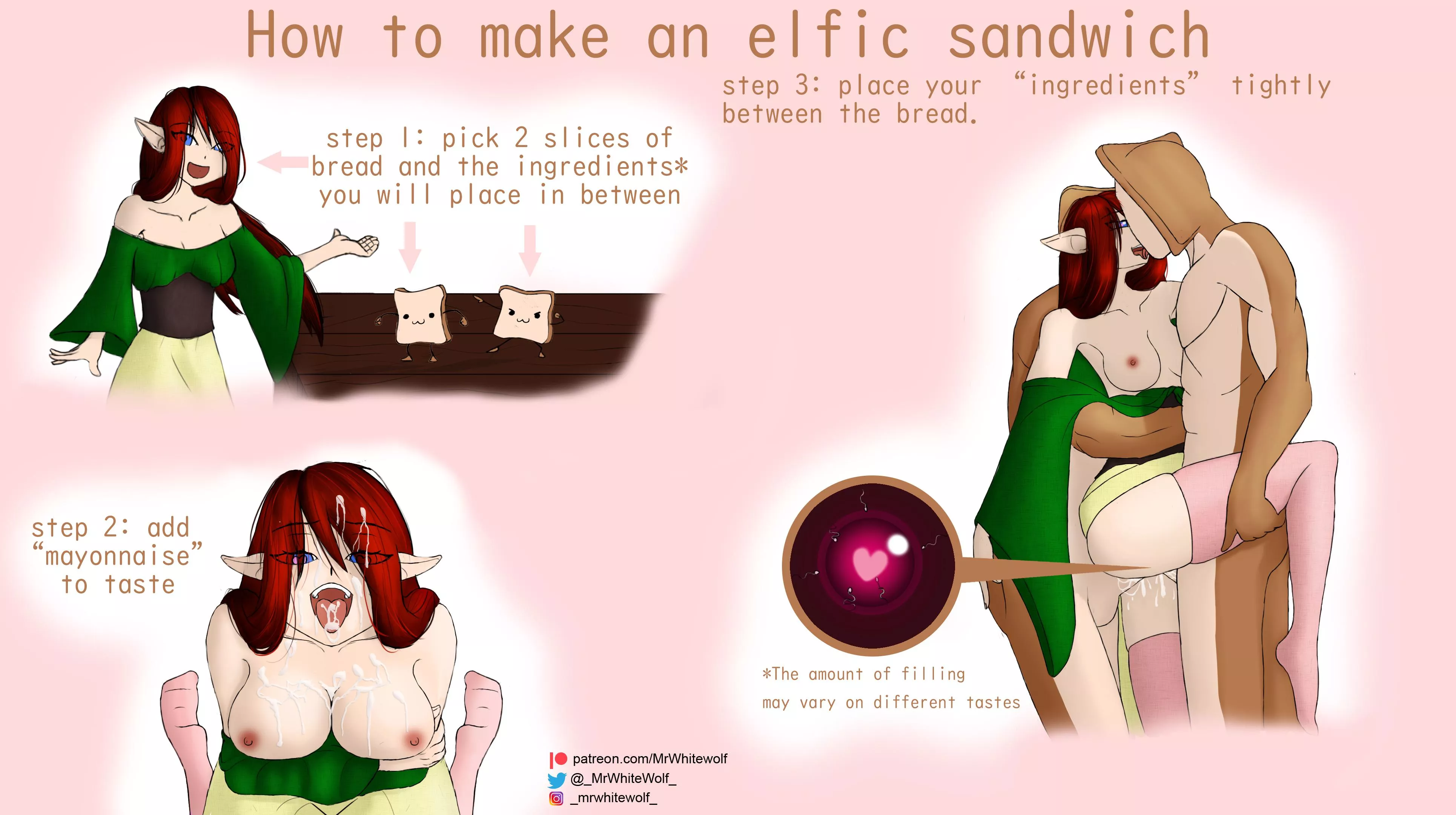 New here. Have you ever wondered how elf sandwiches are made? well, here's a graphic guide