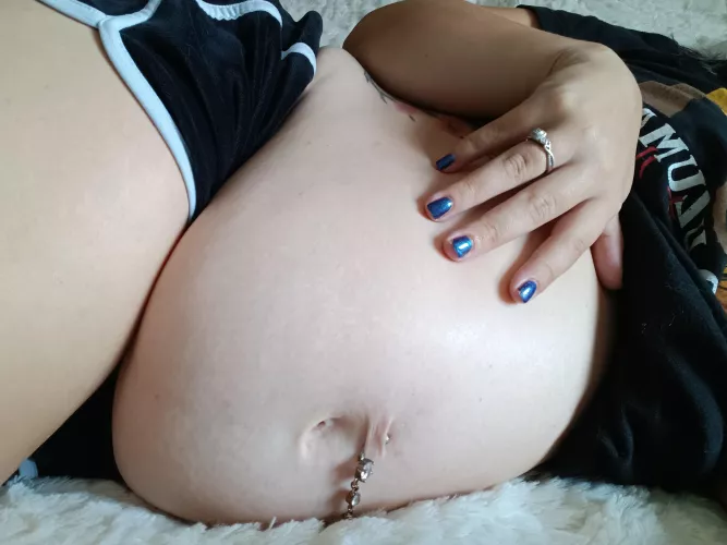 Resting my ever growing belly 😌