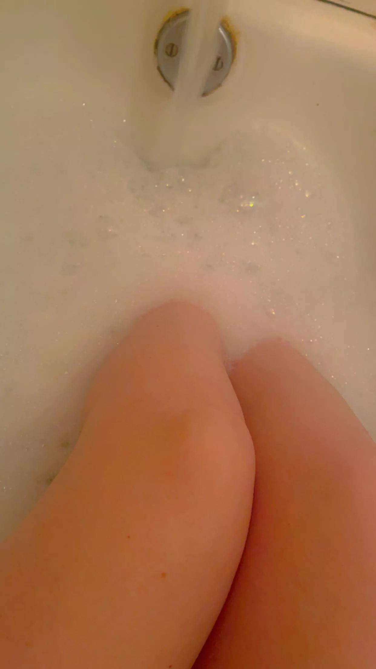 Soaking my beautiful feet in some bubbles