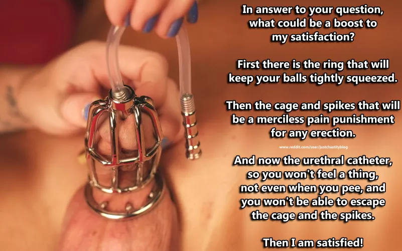 You have asked your keyholder what could be changed to make her happier.