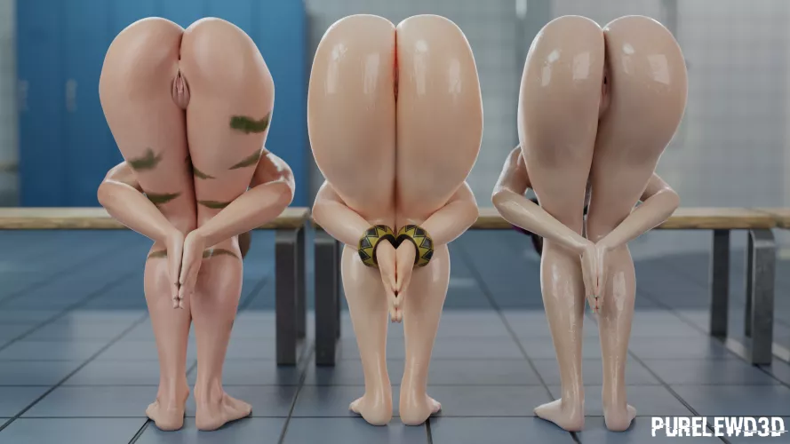 Cammy White, Chun Li, Juri Han (Pure_Lewd3D) [Street Fighter]