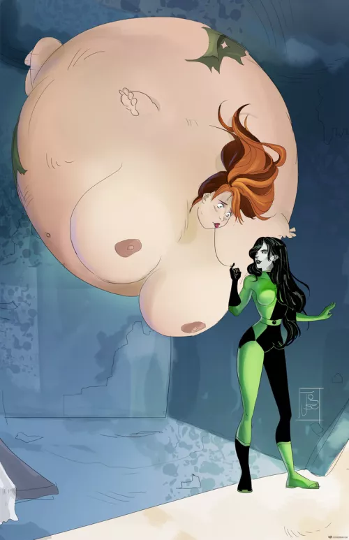 Getting Down From There Might Be (K)Impossible (BE, body expansion, inflation, clothes ripping, peril, humiliation)