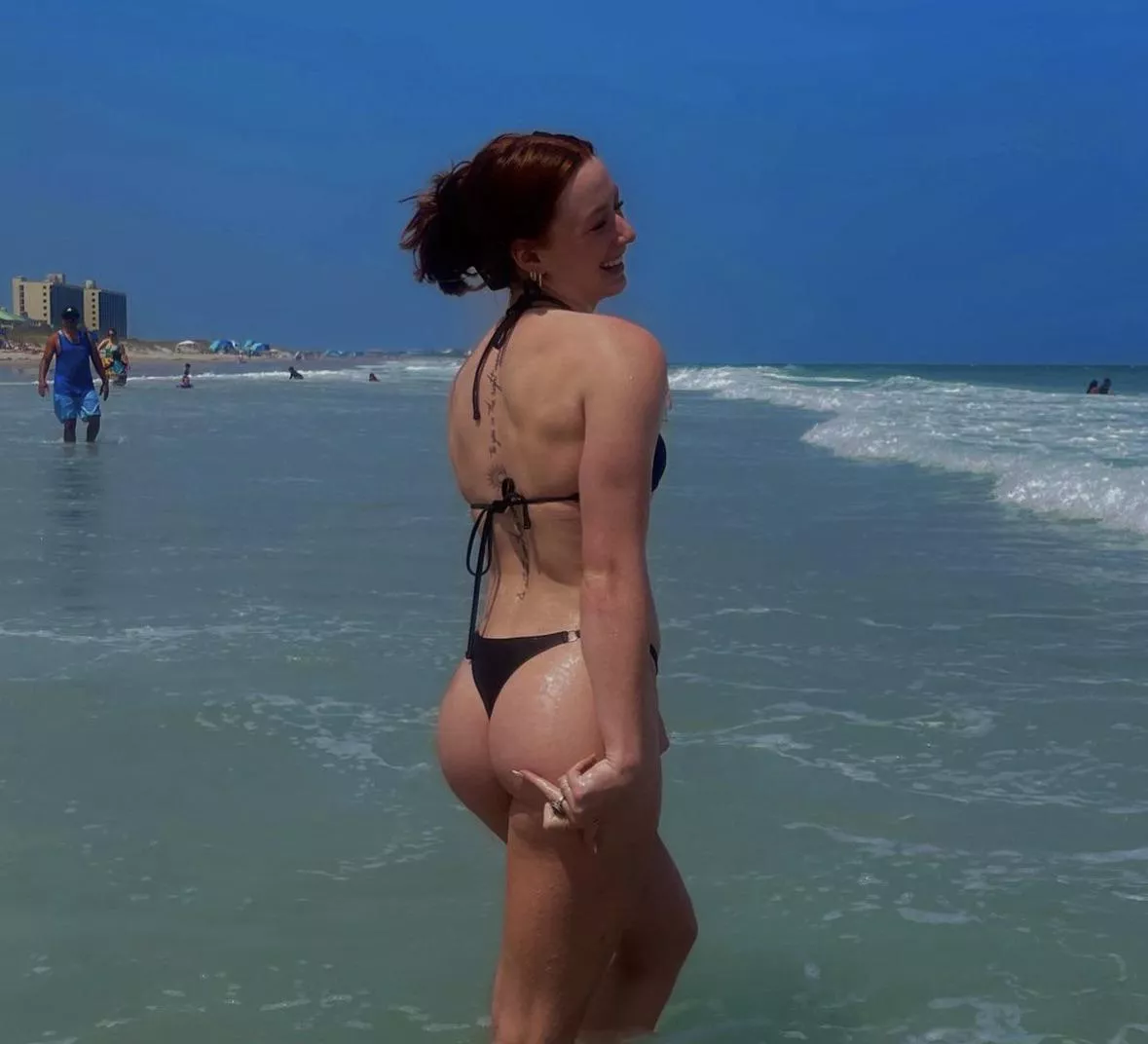 Pretty view with the black suit