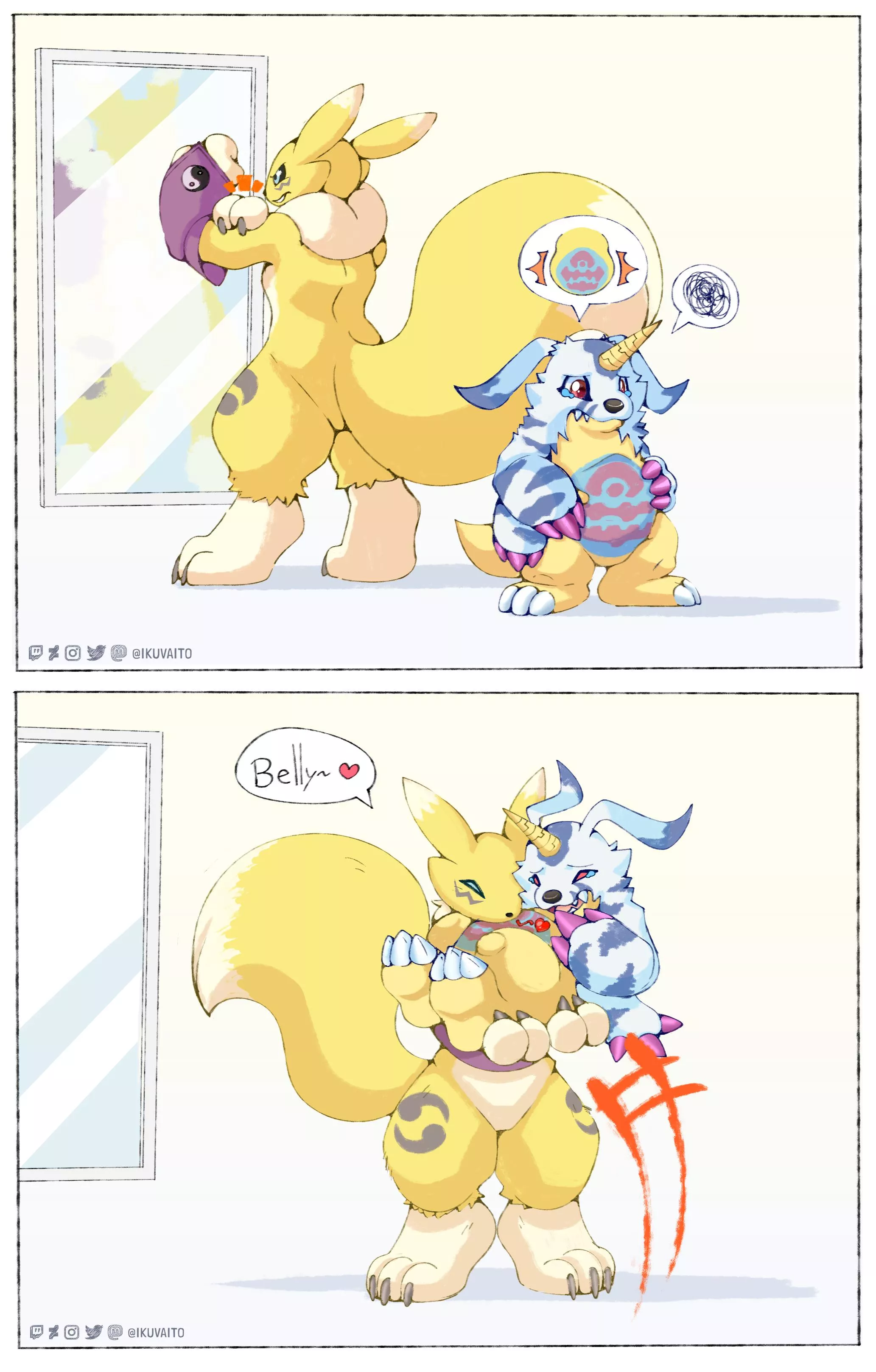 They're gay 💛 (Art by me, @IkuVaito on Mastodon and Twitter)