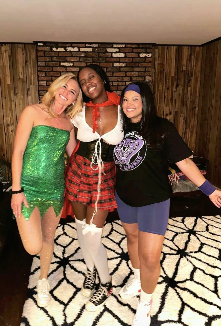 Three young friends celebrating Halloween🎃💯🔥