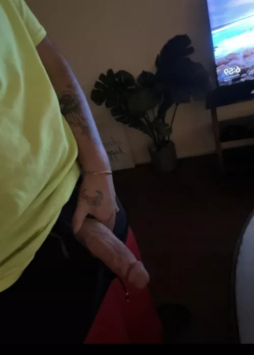 When I’m not the only home but take dick pics in the living room.