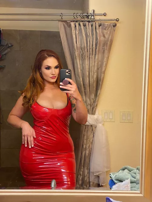 A devilishly sexy red dress