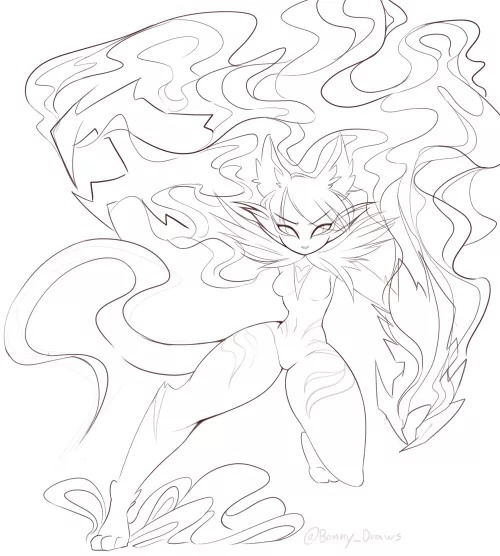 (art by me) Furry artists, what do you like to draw the most? Mine is the body, fur, and effects