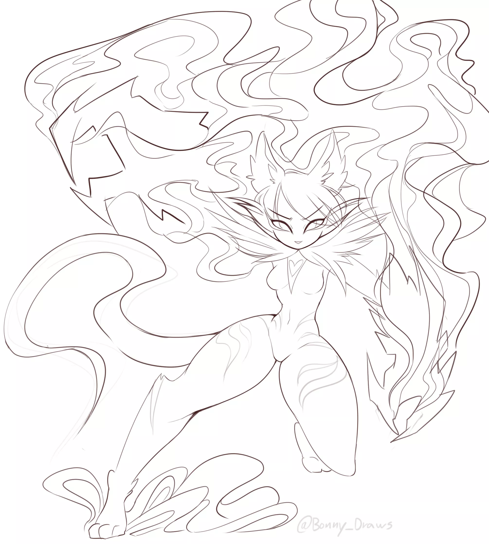 (art by me) Furry artists, what do you like to draw the most? Mine is the body, fur, and effects