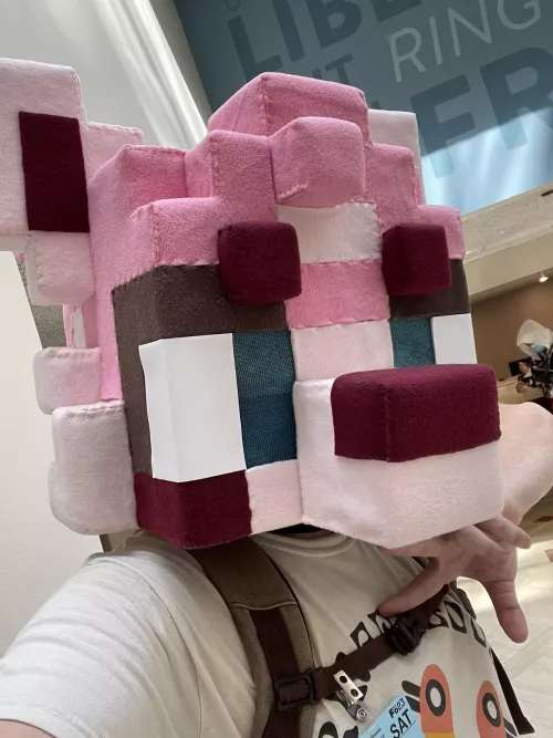 Cool looking Minecraft inspired fursuit by @ChaiBean_