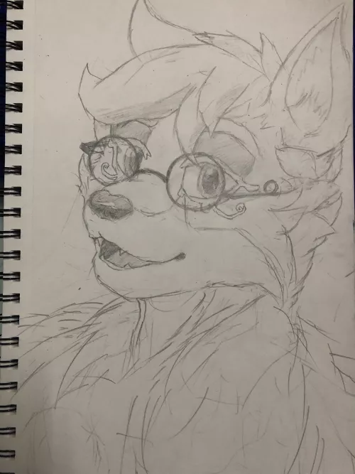 Drew my first fursona:3