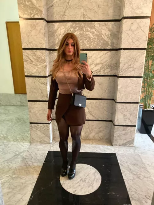 First time fully feminized and going outside