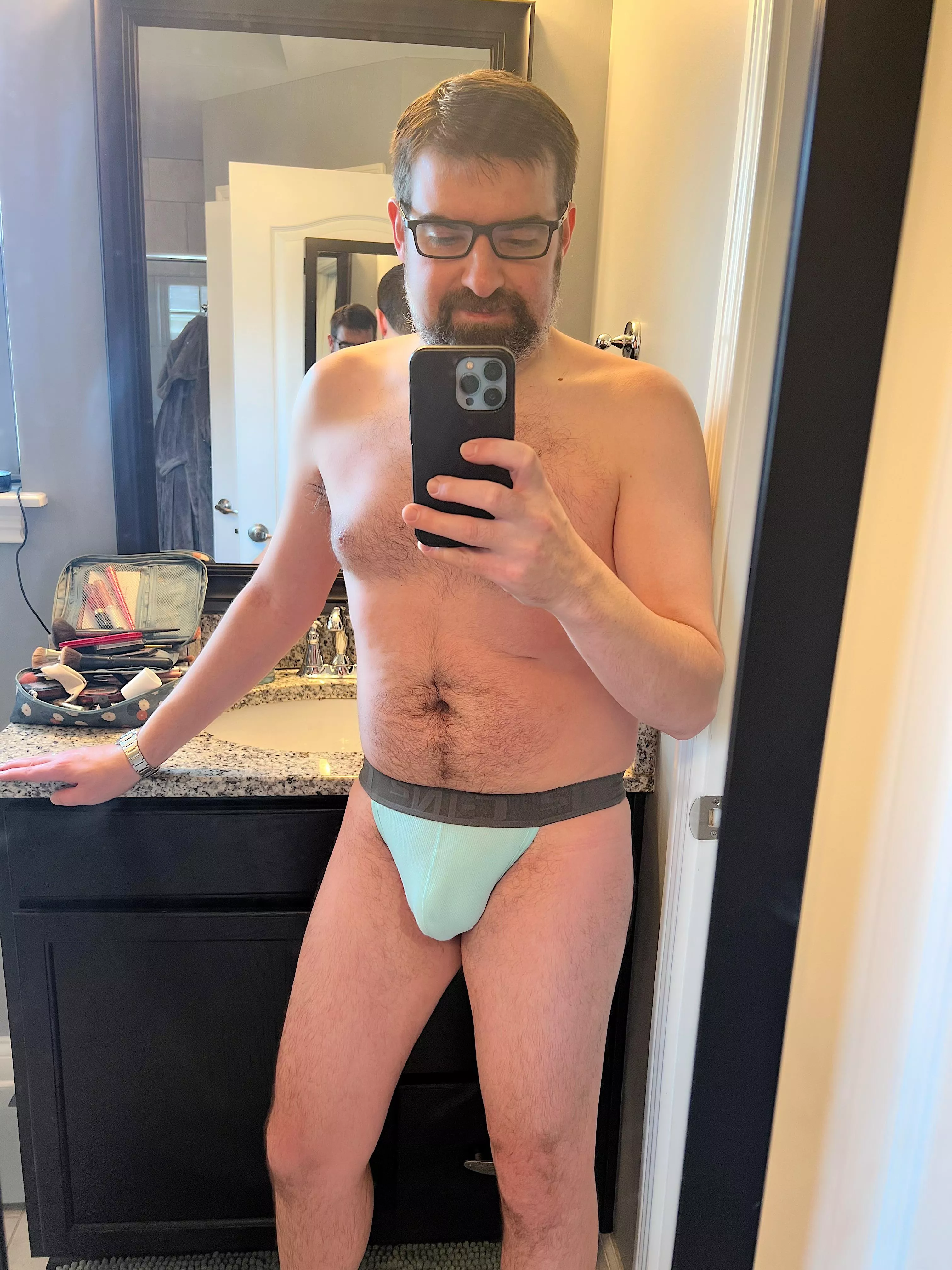 Last post of the day…here’s me wearing a thong…am I pulling this off? 😉