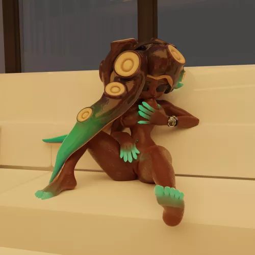 Marina sweating so much as she tastes herself [TealGerudo aka me]