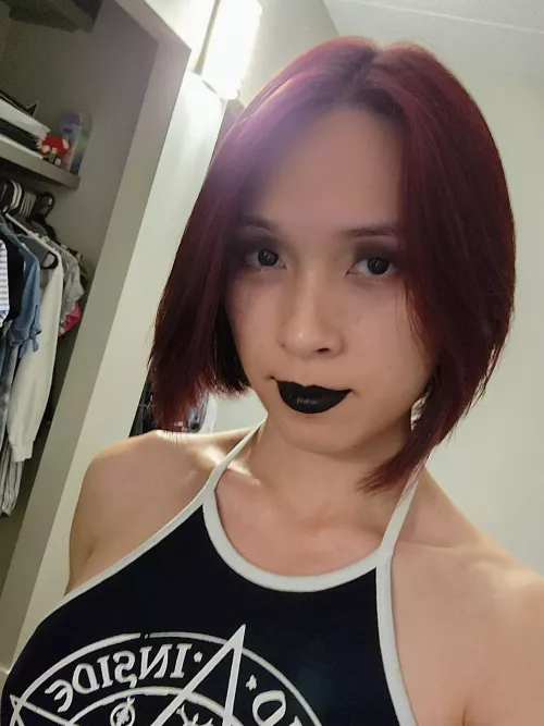 Trying on a new look. A penny for your thoughts?