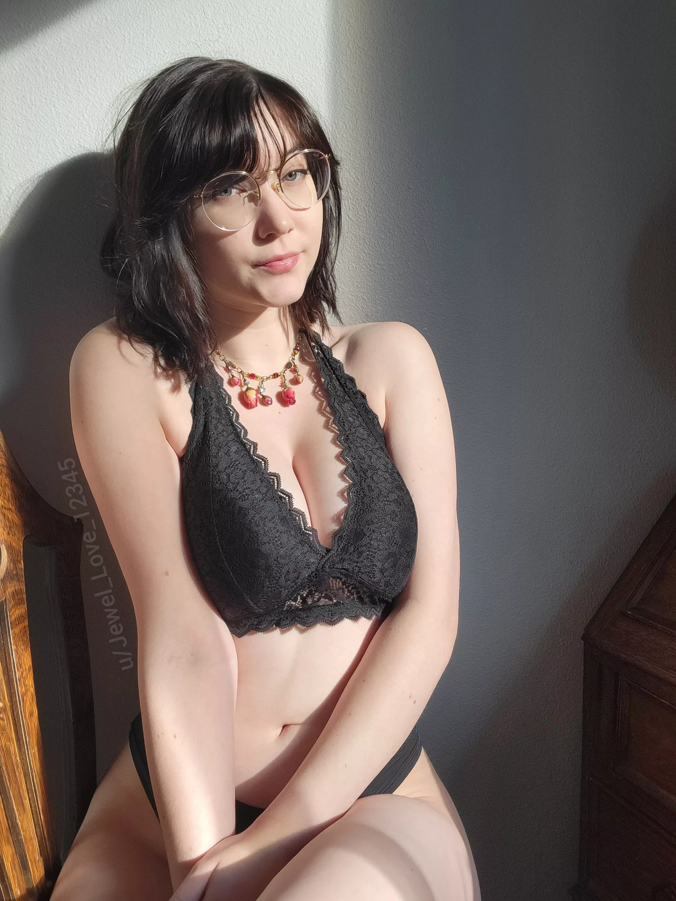 Lounging in lingerie