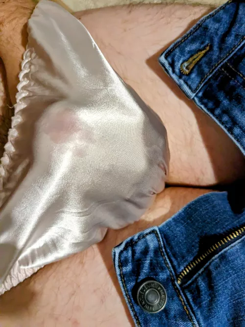 Silk panties always make me drip a little bit