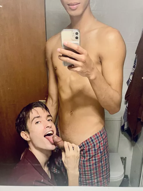 That's I walk him to work every morning