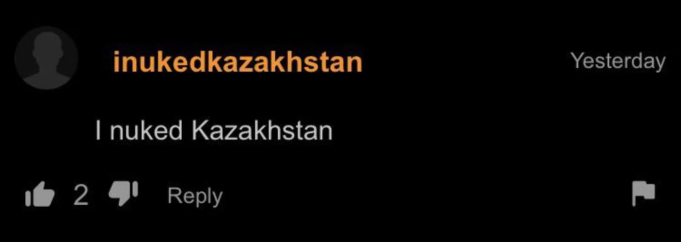He nuked Kazakhstan