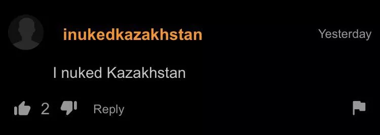He nuked Kazakhstan