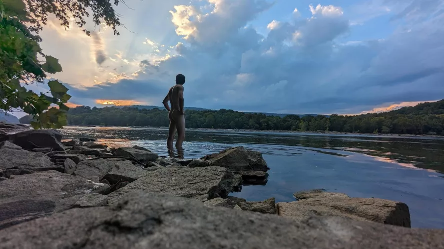 Hiking, swimming and a sunset. What could be better?