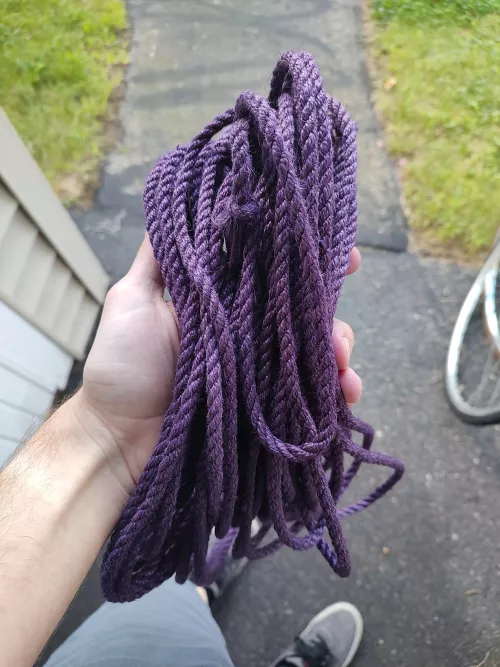 Latest attempt at rope dyeing turned out quite well!