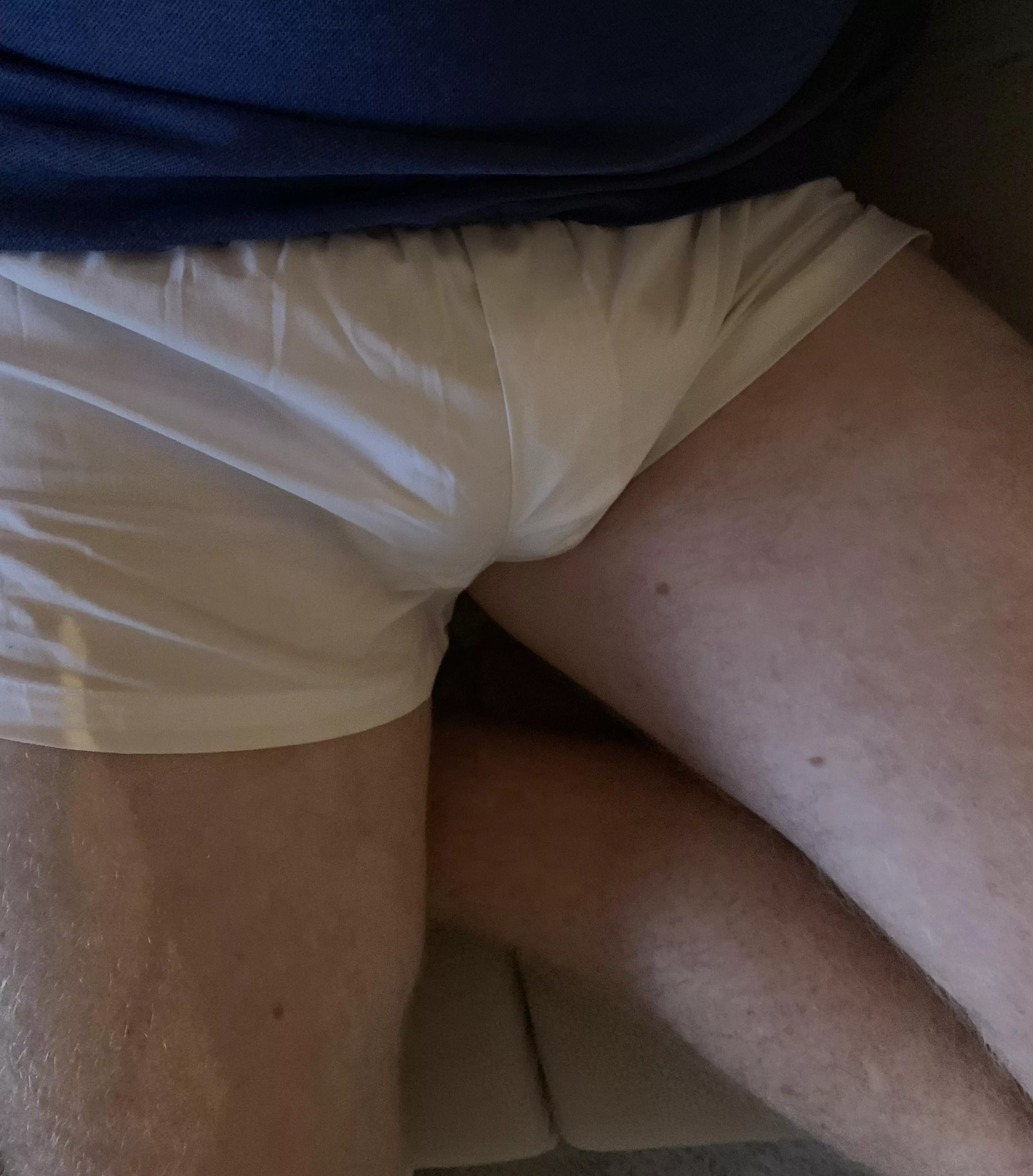 Tight white shorts