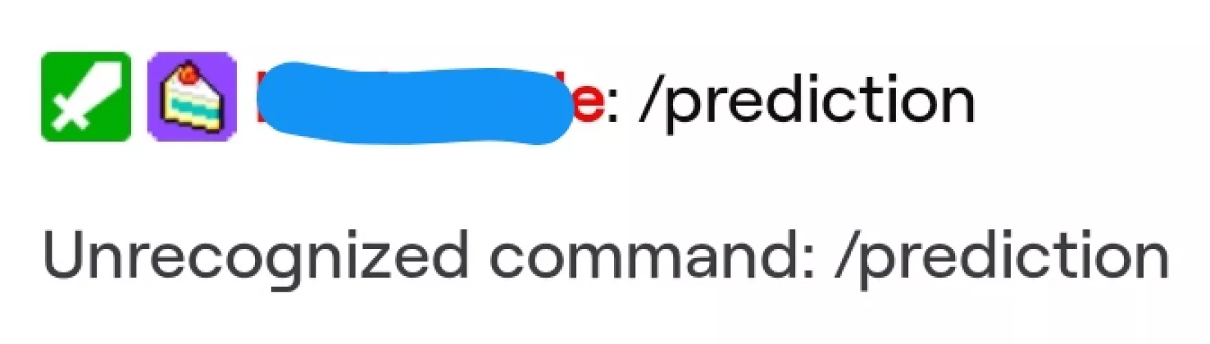 Unrecognized command