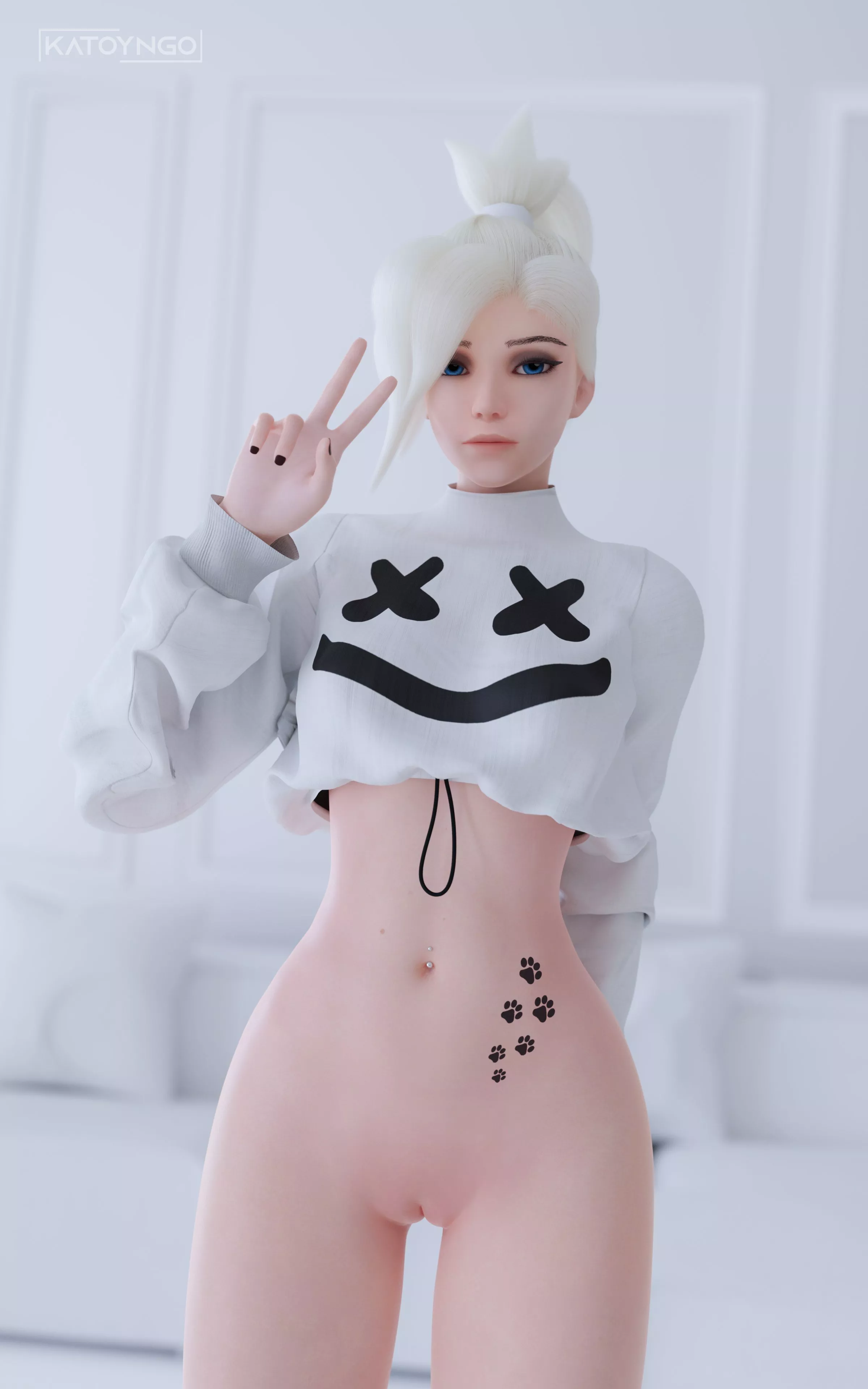 Black and white top Mercy (@KatoyNgo)