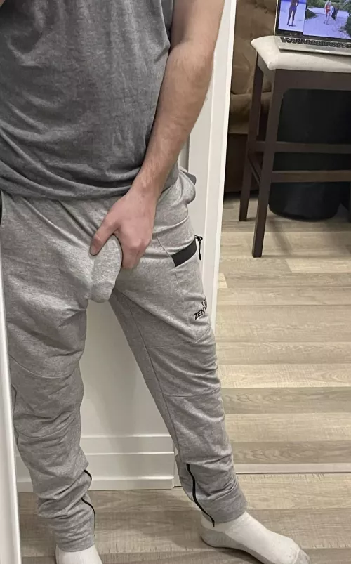 Grey sweatpants