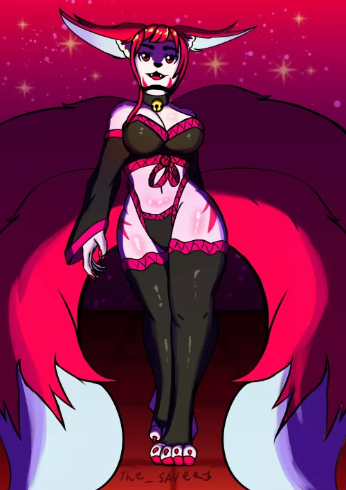 kitsune in bunny suit komno [art by The_saver 1 (me) ]