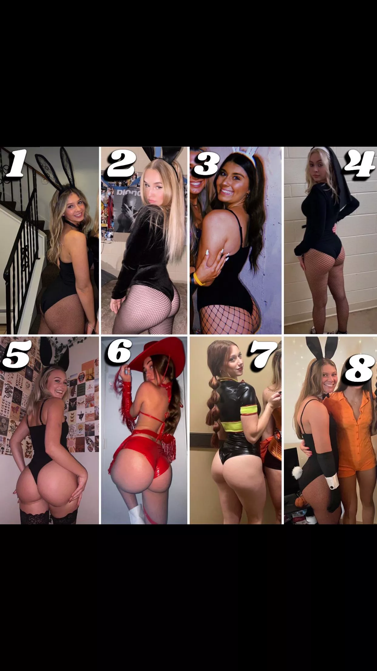 Rank these Halloween Girls 1-8 and Why?