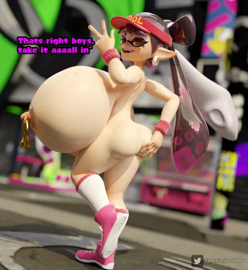 Showing off for her fans