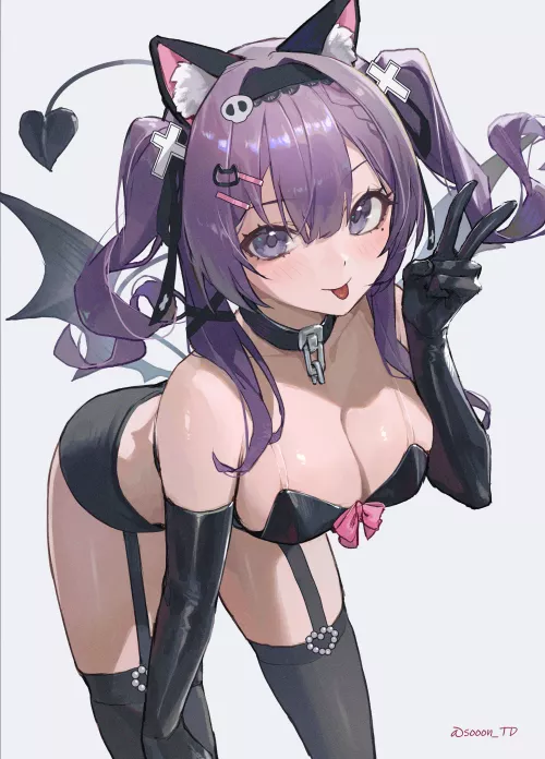 succubus in cat ears [original]