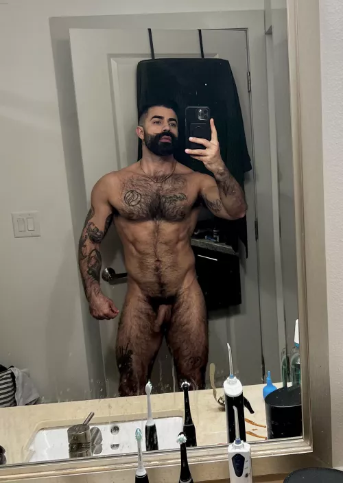 Uncut hairy latino daddy