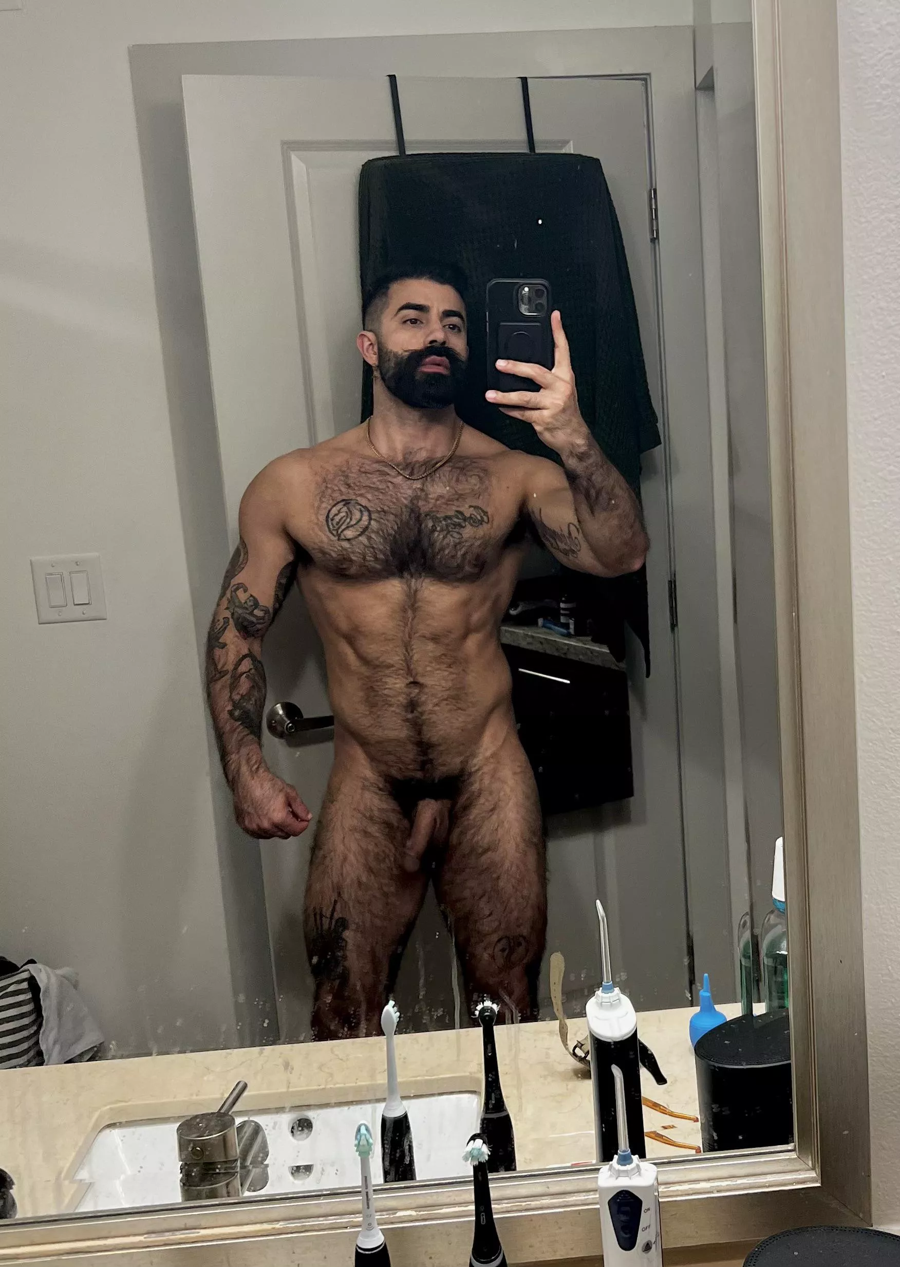 Uncut hairy latino daddy